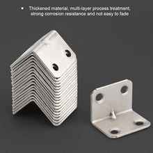 Load image into Gallery viewer, 20pcs Right Angle Thickened Fixed Bracket 90-degree Angle Bracket Fastener Chairs Bookshelves Doors Table Legs Tool Parts
