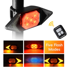 Load image into Gallery viewer, 1PC Bicycle Turn Signal With Wireless Remote Control Night Riding Safety Warning Taillight USB Charging
