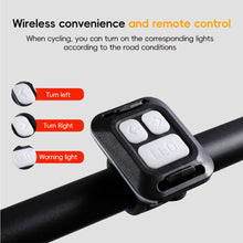 Load image into Gallery viewer, 1PC Bicycle Turn Signal With Wireless Remote Control Night Riding Safety Warning Taillight USB Charging
