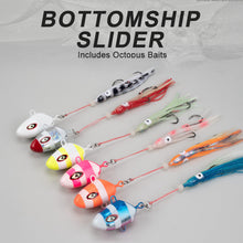 Load image into Gallery viewer, 1PC 100/150G Fish Head Iron Plate Bait Bionic Fluorescence Squid Double-Hook Boat Fishing Slow-Swinging Fishing Gear
