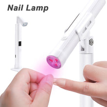 Load image into Gallery viewer, Portable Nail Art Handheld Flathead Lamp Rechargeable Version Retractable Flathead Lamp Bracket Nail Plate Phototherapy Lamp

