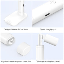 Load image into Gallery viewer, Portable Nail Art Handheld Flathead Lamp Rechargeable Version Retractable Flathead Lamp Bracket Nail Plate Phototherapy Lamp
