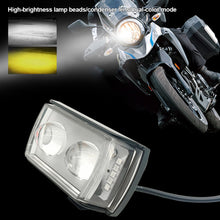 Load image into Gallery viewer, Motorcycle LED Spotlights with Short Three Sided Lenses High Low Beam Headlights External for Electric Vehicle Light
