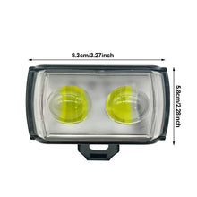 Load image into Gallery viewer, Motorcycle LED Spotlights with Short Three Sided Lenses High Low Beam Headlights External for Electric Vehicle Light
