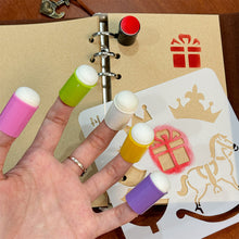 Load image into Gallery viewer, 10pcs Finger Painting Sponge Daubers Sponger Foam Applying Ink Chalk Inking Staining DIY Painting Craft Set Painting Tools
