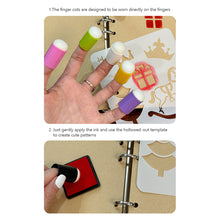 Load image into Gallery viewer, 10pcs Finger Painting Sponge Daubers Sponger Foam Applying Ink Chalk Inking Staining DIY Painting Craft Set Painting Tools

