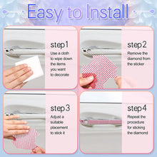 Load image into Gallery viewer, 32x11cm Car DIY Decorative Crystal Diamond Stickers Decoration Accessories Stickers Auto Interior Cover
