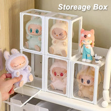 Load image into Gallery viewer, Glass Stackable Storage Box Mystery Box Storage Case Organizer Box Classic Doll Display
