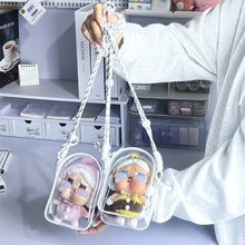 Load image into Gallery viewer, For 15cm Crybaby Cotton Doll Outfit Crossbody Pain Bag PVC Storage Bag Dolls Display Bag
