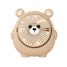 Load image into Gallery viewer, New Design Adorable Bear Shape Electric Fan Kawaii Desk Decor Portable 3-Speed Rechargeable Summer Cooling Equipment Office/Home Use Gift
