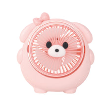 Load image into Gallery viewer, New Design Adorable Bear Shape Electric Fan Kawaii Desk Decor Portable 3-Speed Rechargeable Summer Cooling Equipment Office/Home Use Gift
