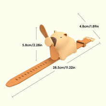 Load image into Gallery viewer, Portable Electric Fan Capybara Watch-Shaped Mini Fan Rechargeable Cute Design Carpincho 3-Speed Outdoor Kawaii Kids Anime Fan Gift
