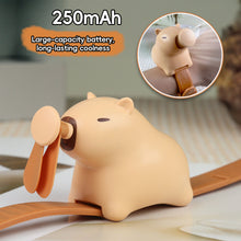 Load image into Gallery viewer, Portable Electric Fan Capybara Watch-Shaped Mini Fan Rechargeable Cute Design Carpincho 3-Speed Outdoor Kawaii Kids Anime Fan Gift
