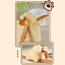 Load image into Gallery viewer, Portable Electric Fan Capybara Watch-Shaped Mini Fan Rechargeable Cute Design Carpincho 3-Speed Outdoor Kawaii Kids Anime Fan Gift
