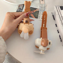 Load image into Gallery viewer, New Design Electric Fan Rechargeable Capybara Shaped Wrist Fan Kawaii Carpincho Foldable Design for Daily Use Outdoor Essentials
