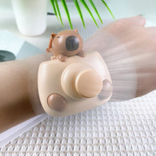 Load image into Gallery viewer, New Design Electric Fan Rechargeable Capybara Shaped Wrist Fan Kawaii Carpincho Foldable Design for Daily Use Outdoor Essentials
