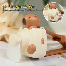 Load image into Gallery viewer, New Design Electric Fan Rechargeable Capybara Shaped Wrist Fan Kawaii Carpincho Foldable Design for Daily Use Outdoor Essentials
