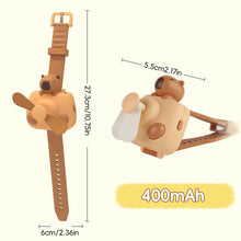Load image into Gallery viewer, New Design Electric Fan Rechargeable Capybara Shaped Wrist Fan Kawaii Carpincho Foldable Design for Daily Use Outdoor Essentials
