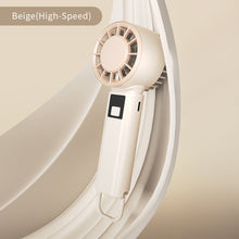 Load image into Gallery viewer, 2000mah Handheld Cooling Electric Fan Super High Quality 5-Speed Ice Ceramic Cooling Turbo &amp; LCD Display for Fast Charging Desert Cooling Neck Fan Gift
