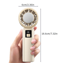 Load image into Gallery viewer, 2000mah Handheld Cooling Electric Fan Super High Quality 5-Speed Ice Ceramic Cooling Turbo &amp; LCD Display for Fast Charging Desert Cooling Neck Fan Gift

