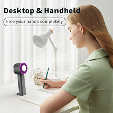 Load image into Gallery viewer, 2000mah Handheld Cooling Electric Fan Super High Quality 5-Speed Ice Ceramic Cooling Turbo &amp; LCD Display for Fast Charging Desert Cooling Neck Fan Gift
