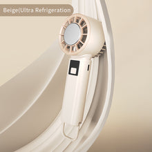 Load image into Gallery viewer, 2000mah Handheld Cooling Electric Fan Super High Quality 5-Speed Ice Ceramic Cooling Turbo &amp; LCD Display for Fast Charging Desert Cooling Neck Fan Gift
