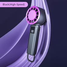 Load image into Gallery viewer, 2000mah Handheld Cooling Electric Fan Super High Quality 5-Speed Ice Ceramic Cooling Turbo &amp; LCD Display for Fast Charging Desert Cooling Neck Fan Gift
