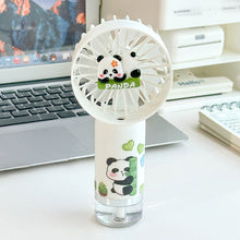 Load image into Gallery viewer, Portable 500mAh Handheld Misting Fan Ventilador con Spray Mist 3 Speeds with Spray Function &amp; Cartoon Stickers Gift for Kids
