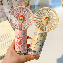 Load image into Gallery viewer, Portable 500mAh Handheld Misting Fan Ventilador con Spray Mist 3 Speeds with Spray Function &amp; Cartoon Stickers Gift for Kids
