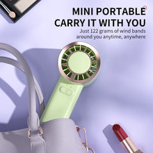 Load image into Gallery viewer, Handheld Fan Silent Electric Fan With Light Powerful Cool Wind Low Noise Portable Strong Breeze Noise-Free Cooling for Outdoor/Office/Travel
