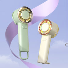Load image into Gallery viewer, Handheld Fan Silent Electric Fan With Light Powerful Cool Wind Low Noise Portable Strong Breeze Noise-Free Cooling for Outdoor/Office/Travel
