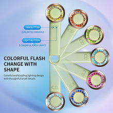 Load image into Gallery viewer, Handheld Fan Silent Electric Fan With Light Powerful Cool Wind Low Noise Portable Strong Breeze Noise-Free Cooling for Outdoor/Office/Travel
