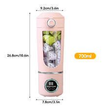 Load image into Gallery viewer, 1500mah New 700ml Portable 2-in-1 Juice Maker Blender Cup BPA-free Smoothies/Ice Fruits/Nuts Blender Bottle Office/Camping Gift for Fitness Lovers
