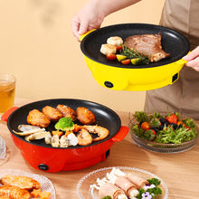 Load image into Gallery viewer, Electric Cooking Grill Pan with Non-Stick Inner Liner Fast Heating Compact Multi-Function Electric Skillet For Indoor/Outdoor BBQ Camping Kitchen Appliances
