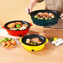 Load image into Gallery viewer, Electric Cooking Grill Pan with Non-Stick Inner Liner Fast Heating Compact Multi-Function Electric Skillet For Indoor/Outdoor BBQ Camping Kitchen Appliances
