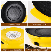 Load image into Gallery viewer, Electric Cooking Grill Pan with Non-Stick Inner Liner Fast Heating Compact Multi-Function Electric Skillet For Indoor/Outdoor BBQ Camping Kitchen Appliances
