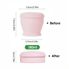 Load image into Gallery viewer, 180ml Foldable Silicone Cup Collapsible Travel Water Bottle Baby-Safe Leak-Proof Heat-Resistant For Camping Hiking Backpacking TravelEssentials
