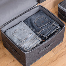 Load image into Gallery viewer, Oxford Cloth Storage Box With Zipper Washable Storage of Seasonal Clothes And Quilts Underwear Home storage Wardrobe Organizer
