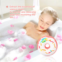 Load image into Gallery viewer, Doughnut Bath Salt Ball Essential Oil Bath Bubble Ball Aromatic Moisturizing Nourishing Skin Care Shower Ball Body Cleansing Self-Care Essential
