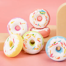 Load image into Gallery viewer, Doughnut Bath Salt Ball Essential Oil Bath Bubble Ball Aromatic Moisturizing Nourishing Skin Care Shower Ball Body Cleansing Self-Care Essential
