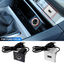 Load image into Gallery viewer, Car Charger USB Input Adapter Audio Radio u-disk Flash Socket Interface Cable Black/Silver For Ford Focus 2 Mk2 2009-2011 Accessories
