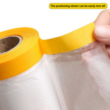 Load image into Gallery viewer, Home Cars and Auto Body Tape and Drape Masking Film Paint Adhesive Protective Film Roll for Covering Skirting Frames
