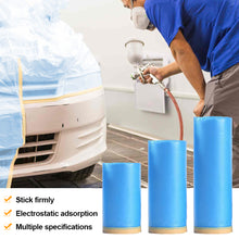 Load image into Gallery viewer, Car Repair Spray Paint Pre-Taped Maskin Film Automotive Painters Tape Plastic Drop Cloth Sheeting No Residue for Painting
