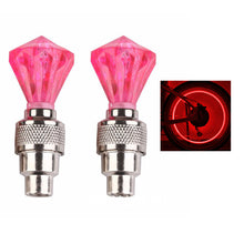 Load image into Gallery viewer, 1Pair Gemstone Bicycle Valve Light Vibration Type Tire Light For American And French Valve Stem Cycling Equipment
