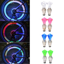 Load image into Gallery viewer, 1Pair Gemstone Bicycle Valve Light Vibration Type Tire Light For American And French Valve Stem Cycling Equipment
