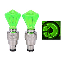 Load image into Gallery viewer, 1Pair Gemstone Bicycle Valve Light Vibration Type Tire Light For American And French Valve Stem Cycling Equipment
