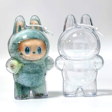 Load image into Gallery viewer, 1PC Protective Acrylic Storage Case For Plush Dolls Display Bag for Labubu V3 No Doll Transparent Portable Cable Organizer Box
