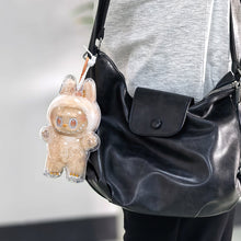 Load image into Gallery viewer, 1PC Protective Acrylic Storage Case For Plush Dolls Display Bag for Labubu V3 No Doll Transparent Portable Cable Organizer Box
