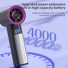 Load image into Gallery viewer, 4000mAh 199 Gears Mini Handheld Fan Outdoor Portable High-Speed Turbo Fan USB Charging
