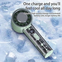 Load image into Gallery viewer, 100 Gears Summer Handheld Cooling Fan With Digital Display Outdoor Portable High-Speed Turbo Fan USB Charging
